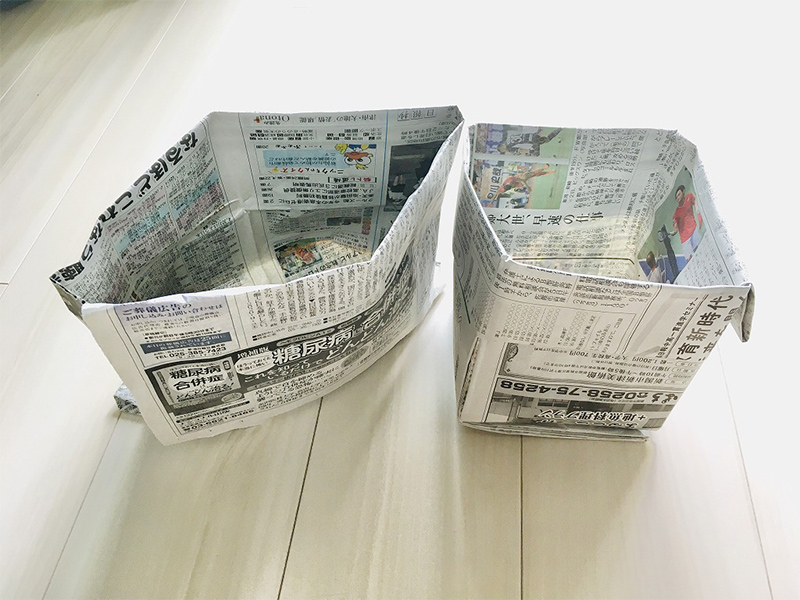 新聞紙 ゴミ箱 折り 方